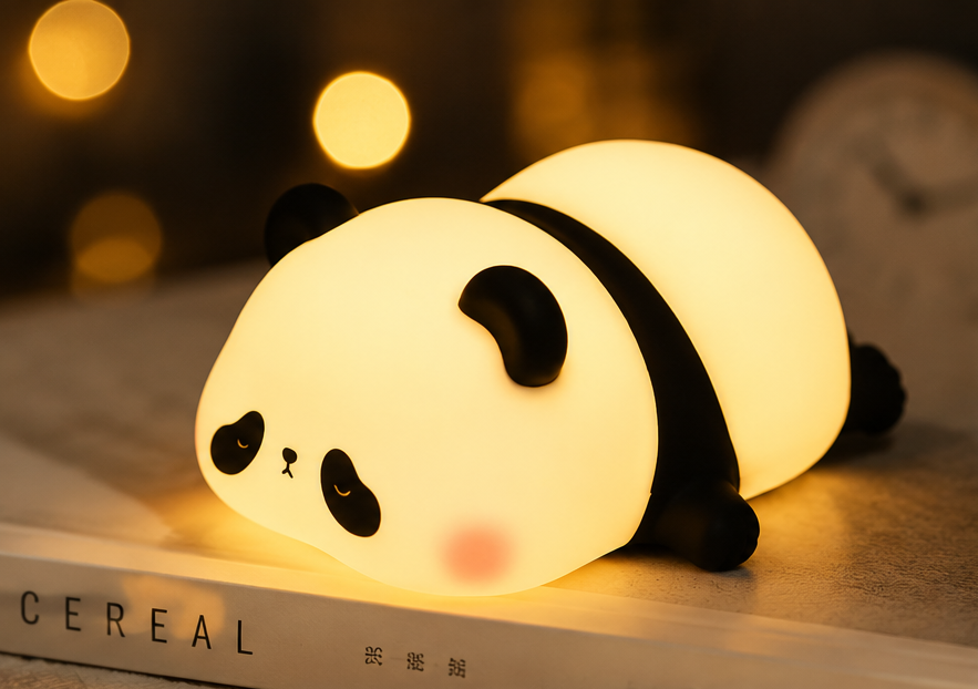 Rechargeable Panda Lamp | Cute Panda Night Light | Soft Silicon Lamp For Room Decoration