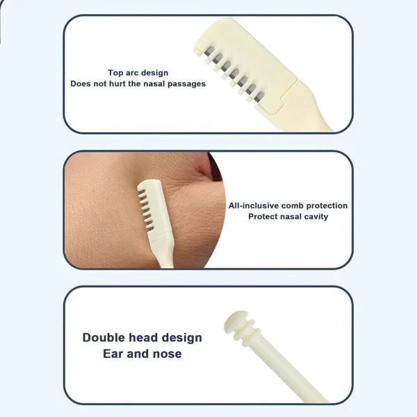 Original Box Pack Portable Manual Nose Hair Trimmer High Quality – 2pcs Set
