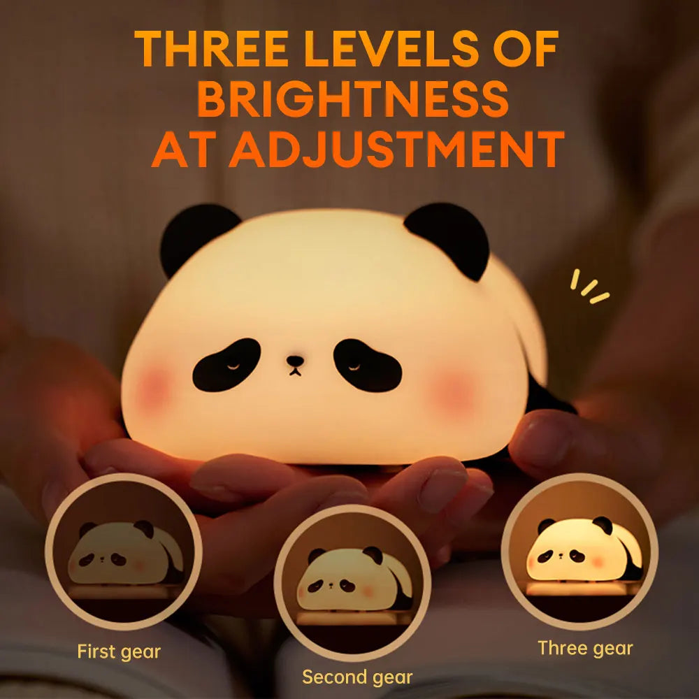 Rechargeable Panda Lamp | Cute Panda Night Light | Soft Silicon Lamp For Room Decoration