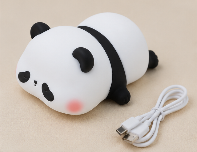 Rechargeable Panda Lamp | Cute Panda Night Light | Soft Silicon Lamp For Room Decoration