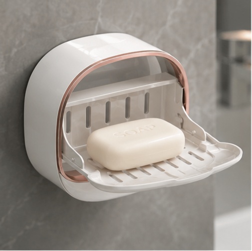 Soap Box Wall Mounted Light Luxury Soap Holder | Easy Cleaning | Random Colour
