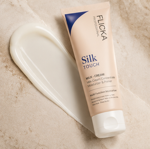 FLiCKA Silk Touch Milk Cream Moisturizer & Primer – 2-in-1 Hydrating Base | Aloe Vera & Shea Butter