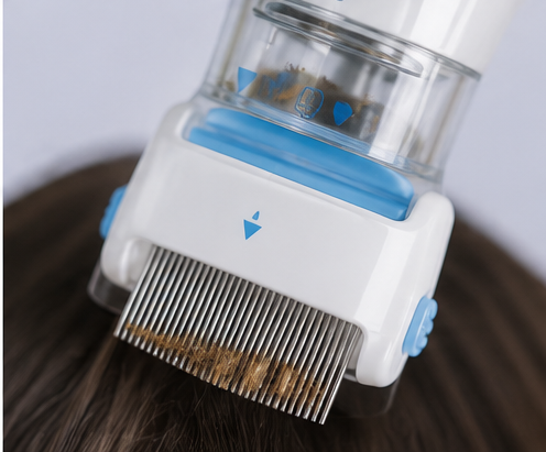 Anti Lice Metal Comb with 4 Filters | Stainless Steel Fine Tooth Head Lice & Nit Removal Comb