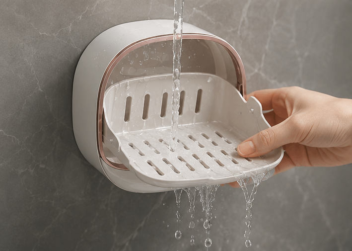 Soap Box Wall Mounted Light Luxury Soap Holder | Easy Cleaning | Random Colour