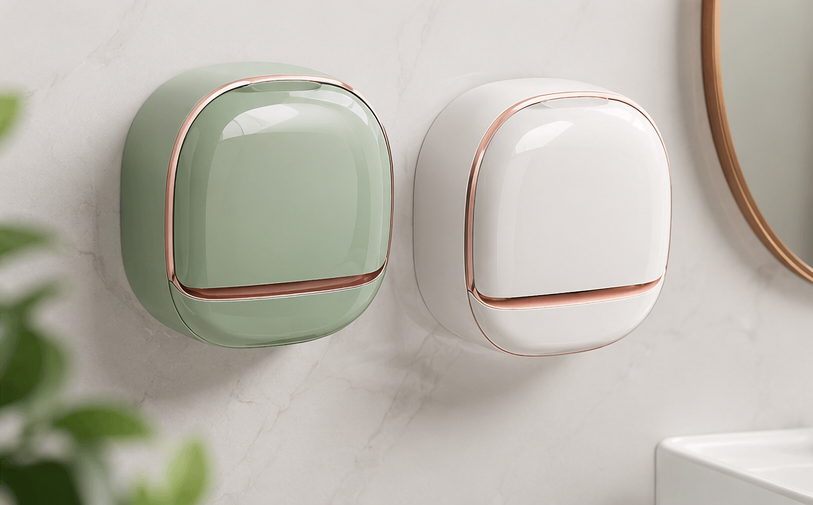 Soap Box Wall Mounted Light Luxury Soap Holder | Easy Cleaning | Random Colour