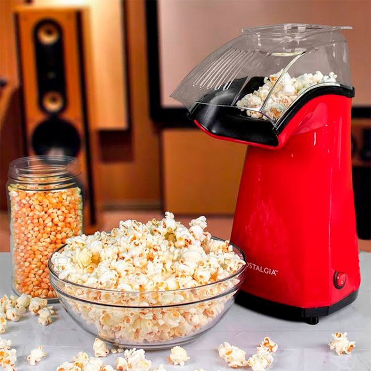 Oil Free Mini Popcorn Maker | Popcorn Popper for Home and Kids with Measuring Cup