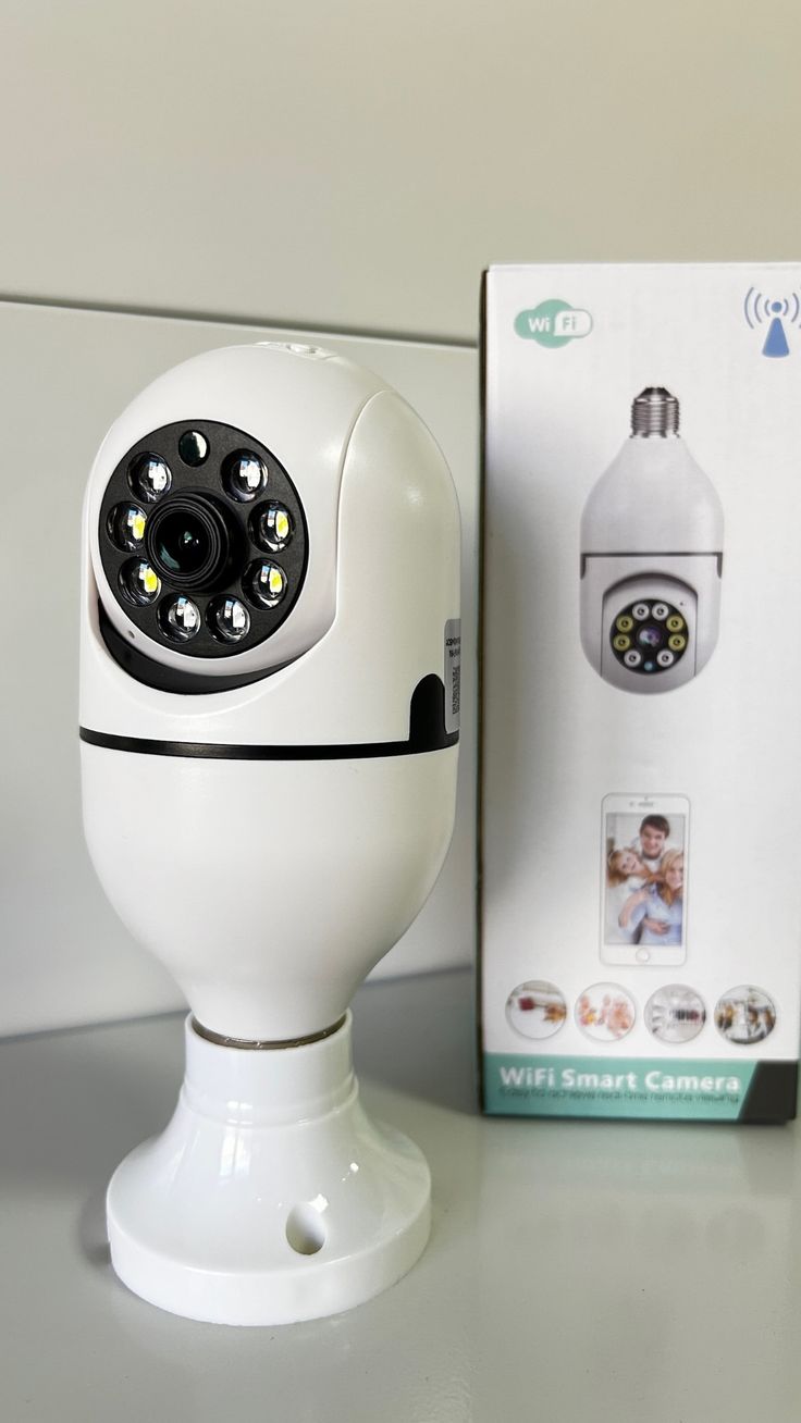 Bulb Camera 1080P WiFi 360° Panoramic Security Camera | Night Vision & Two-Way Audio